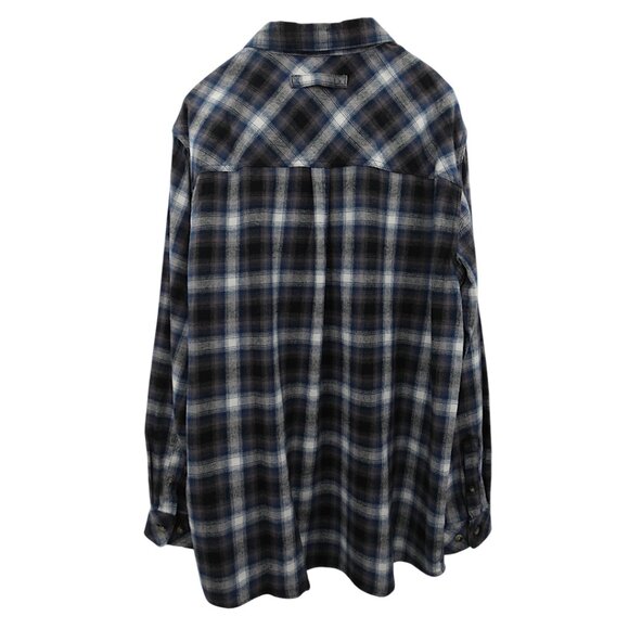 Legendary Whitetails Buck Camp Flannel Shirt XLT Blue Plaid Rugged Workwear - Picture 2 of 10